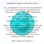 Corona boodschap